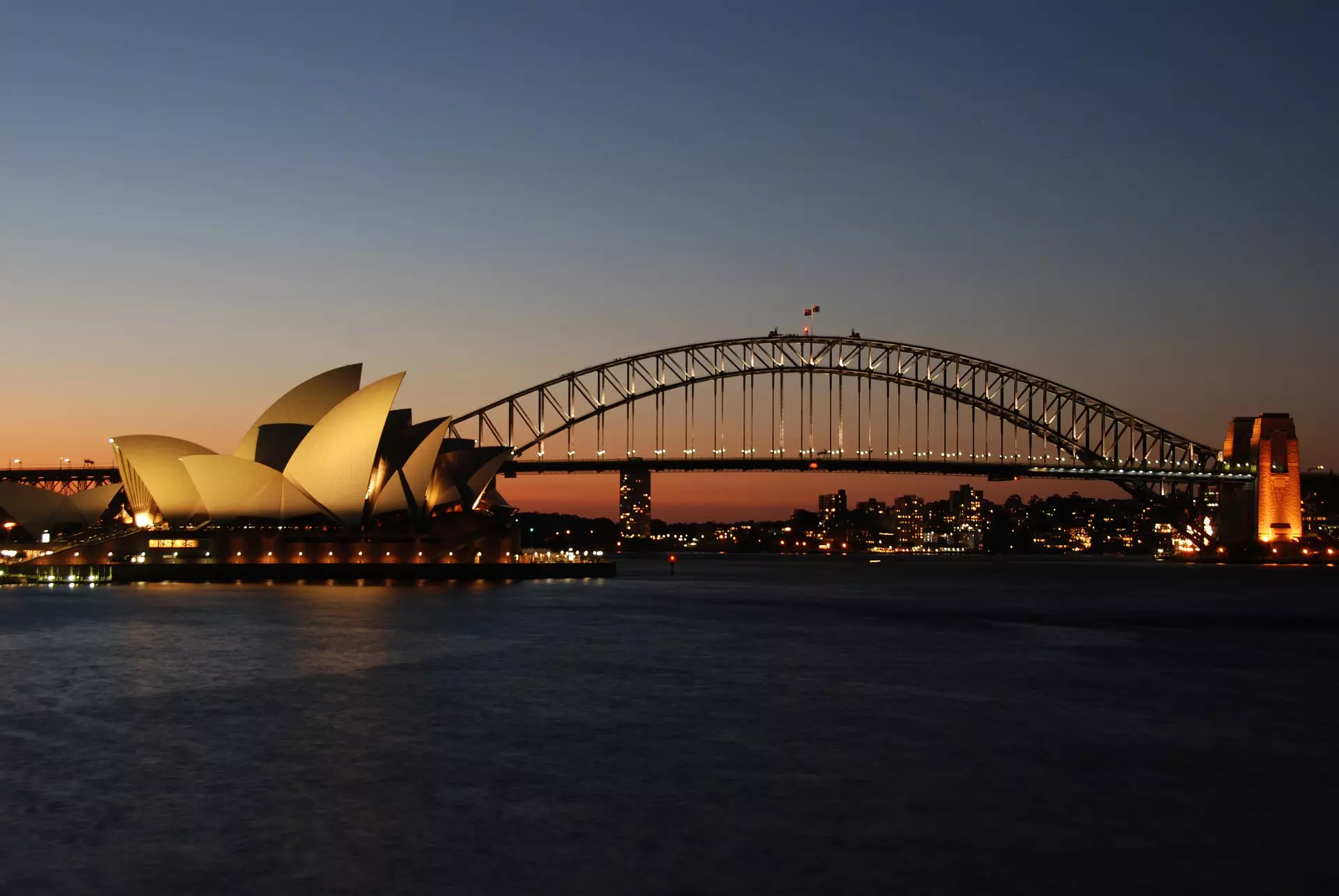 Sydney at dusk Bridge