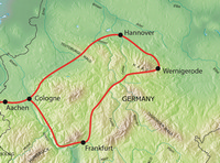 Tour route map