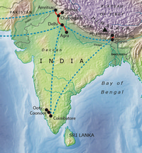 Tour route map