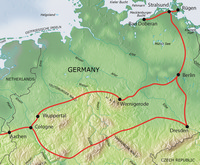 Tour route map