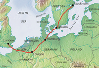 Tour route map