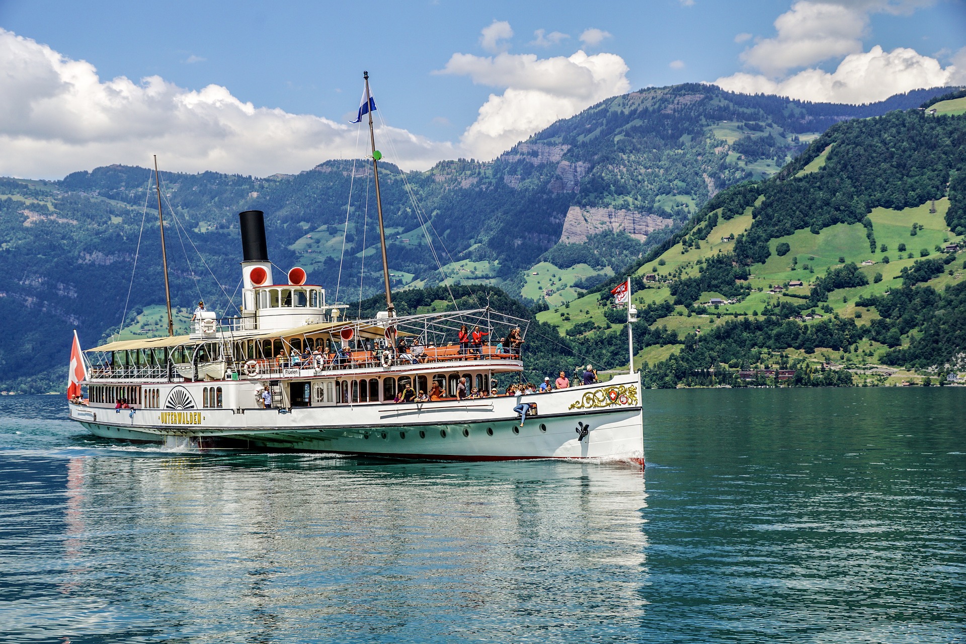 Lake steamer on Lake Lucerne Boat